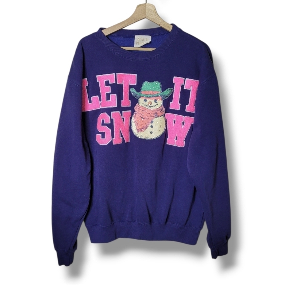 Judith March Sweatshirt Let It Snow Snowman Size L